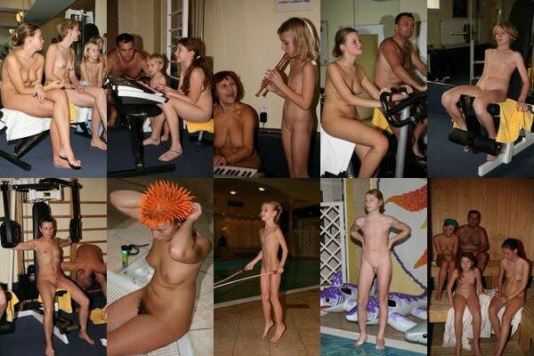 Zdjęcia rodzinny nudyzm w basenie premium archiwum (set 12) | Photo a family nudism in the pool premium archive [Kolekcja Naturyzm]