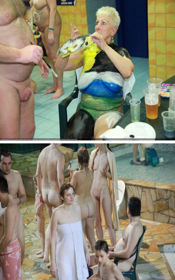 Zdjęcia rodzinny nudyzm w basenie - Polska nudyzm (set 17) | Photo a family nudism in the pool [Kolekcja Naturyzm]