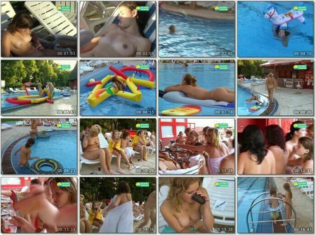 Night swimming pool - Rodzina nudyzm DVD wideo  | Family nudism DVD video [Kolekcja Naturyzm]