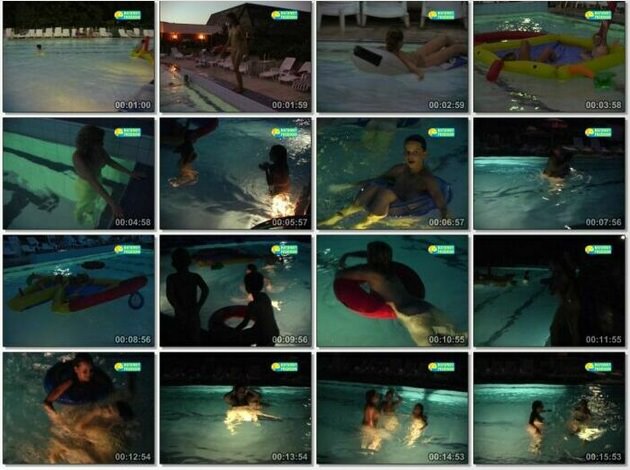 Night swimming pool - Rodzina nudyzm DVD wideo  | Family nudism DVD video [Kolekcja Naturyzm]