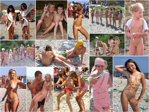 Młode nastolatki nagie zdjęcia rodzinne nudyzm nudystów na morzu (set 4) | Young teens naked nudism nudist family photos on the sea [Kolekcja Naturyzm]